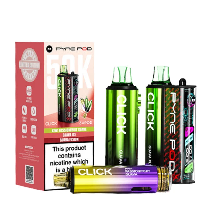 Pyne Pod Click 50K Pre-Filled Pod Kit ( Pack of 5 ) - Guava Edition