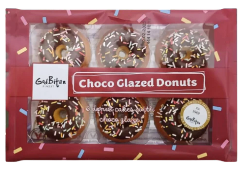 Godbiten 6 Choc Donuts
