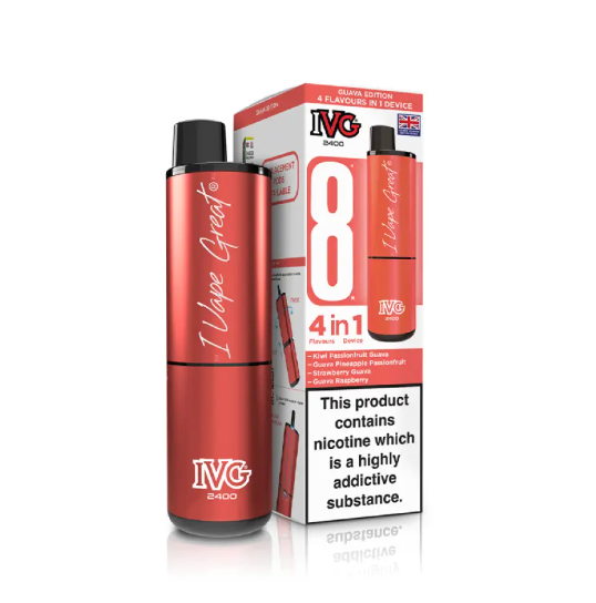 IVG 2400 PUFFS PRE-FILLED POD KIT (PACK OF 5) GUAVA EDITION
