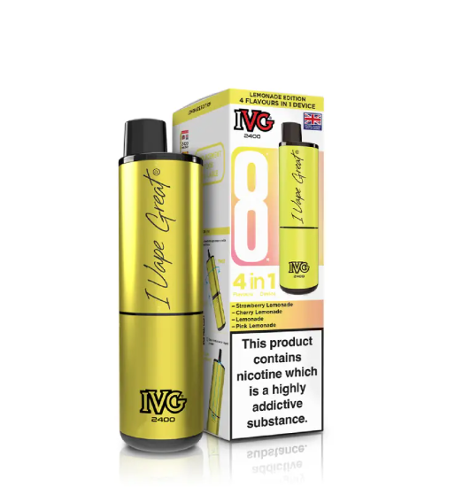 IVG 2400 PUFFS PRE-FILLED POD KIT (PACK OF 5) LEMONADE EDITION