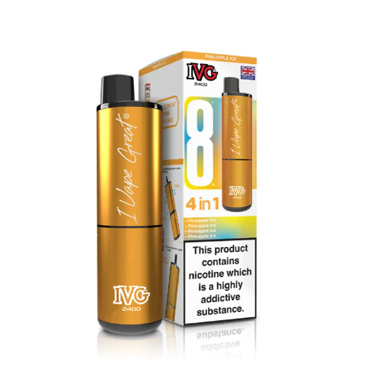 IVG 2400 PUFFS PRE-FILLED POD KIT (PACK OF 5) PINEAPPLE ICE