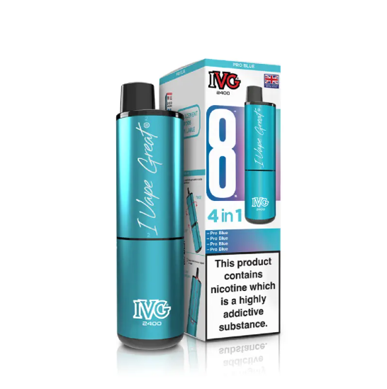 IVG 2400 PUFFS PRE-FILLED POD KIT (PACK OF 5) PRO BLUE