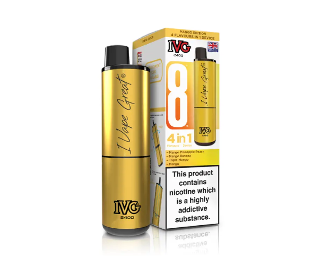 IVG 2400 PUFFS PRE-FILLED POD KIT (PACK OF 5) MANGO EDITION