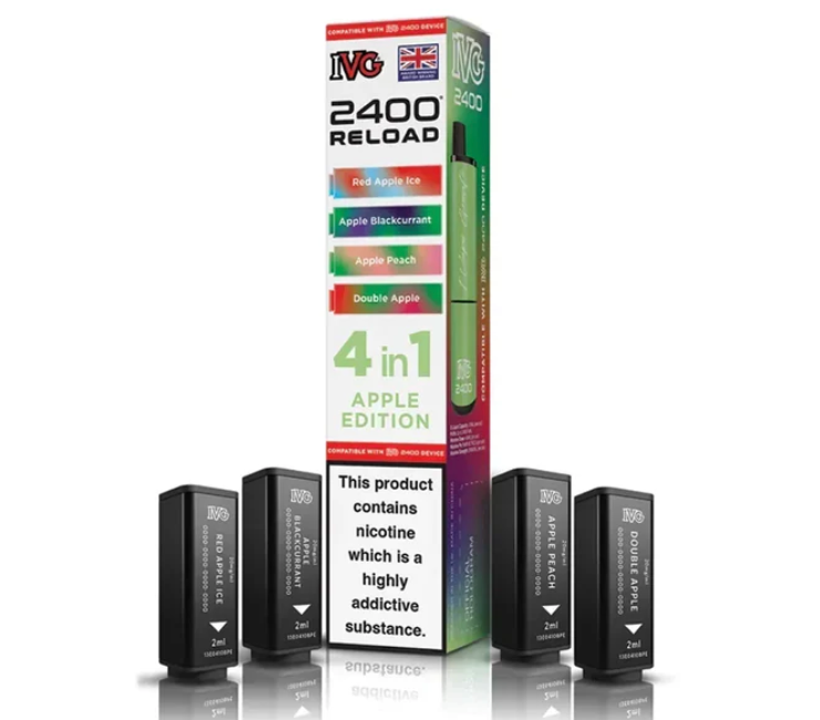 IVG 2400 4 IN 1 RELOAD REPLACEMENT PODS (PACK OF 5) BANANA EDITION