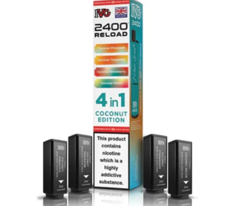 IVG 2400 4 IN 1 RELOAD REPLACEMENT PODS (PACK OF 5)  COCONUT EDITION