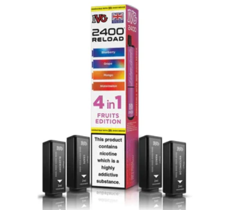 IVG 2400 4 IN 1 RELOAD REPLACEMENT PODS (PACK OF 5)  FRUITS EDITION