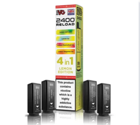 IVG 2400 4 IN 1 RELOAD REPLACEMENT PODS (PACK OF 5) LEMON EDITION