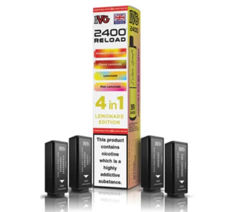 IVG 2400 4 IN 1 RELOAD REPLACEMENT PODS (PACK OF 5) LEMONADE EDITION