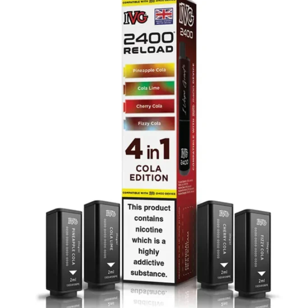 IVG 2400 4 IN 1 RELOAD REPLACEMENT PODS (PACK OF 5)  COLA EDITION