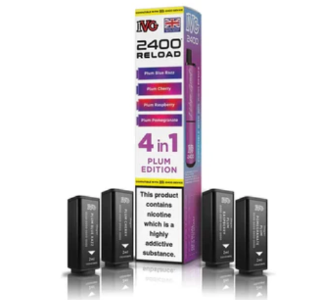 IVG 2400 4 IN 1 RELOAD REPLACEMENT PODS (PACK OF 5)  PLUM EDITION