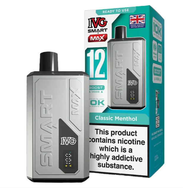 IVG PRO 12 10000 PRE-FILLED POD KIT - PACK OF 5 - PACK OF 5  CLASSIC MENTHOL