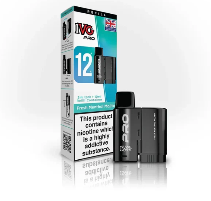 IVG Pro 2ML+10ML REFILL PODS FRESH MENTHOL MOJITO
