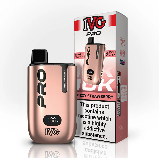 IVG PRO 12 10000 PRE-FILLED POD KIT - PACK OF 5 - PACK OF 5  FIZZY STRAWBERRY