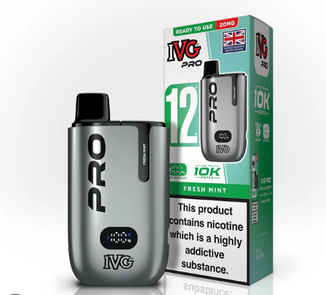 IVG PRO 12 10000 PRE-FILLED POD KIT - PACK OF 5 - PACK OF 5  FRESH MINT