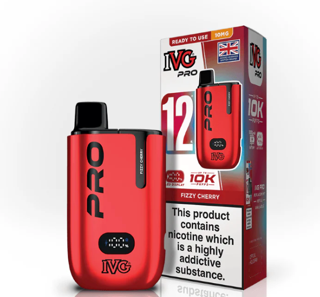 IVG PRO 12 10000 PRE-FILLED POD KIT - PACK OF 5 - PACK OF 5  FIZZY CHERRY