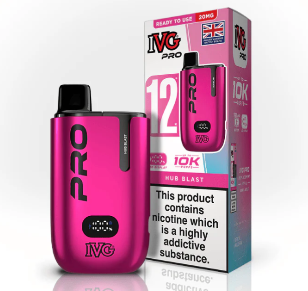 IVG PRO 12 10000 PRE-FILLED POD KIT - PACK OF 5 - PACK OF 5  HUB BLAST