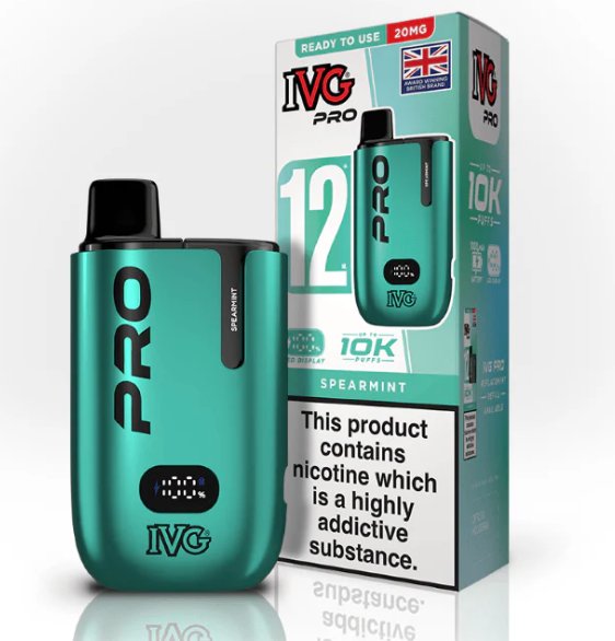 IVG PRO 12 10000 PRE-FILLED POD KIT - PACK OF 5 - PACK OF 5  SPEARMINT