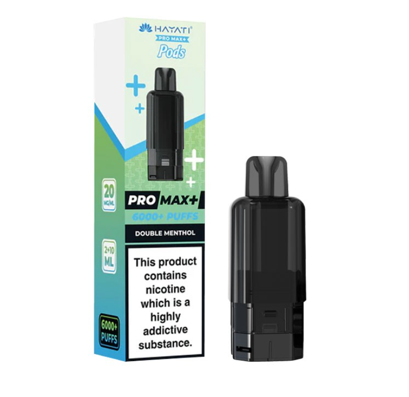 Hayati Pro Max+ Pre-Filled Pod Kit (Pack of 5) - DOUBLE MENTHOL