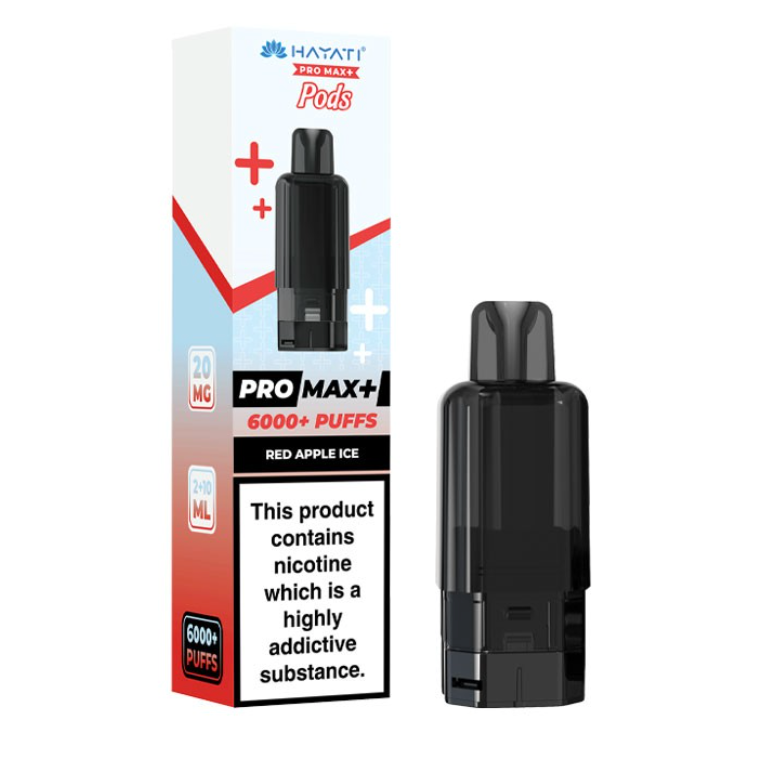 Hayati Pro Max+ Pre-Filled Pod Kit (Pack of 5) - RED APPLE ICE
