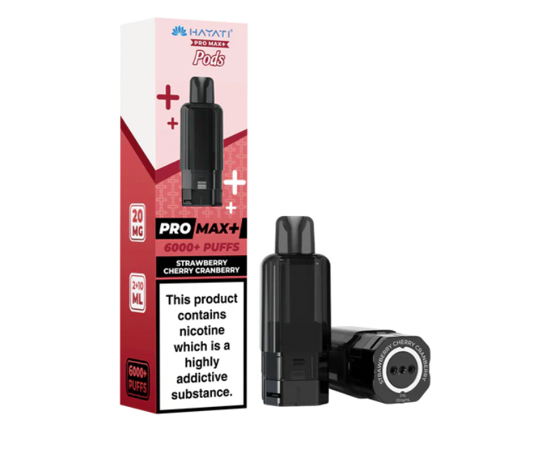 Hayati Pro Max+ Pre-Filled Pod Kit (Pack of 5) - STRAWBERRY CHERRY CRANBERRY