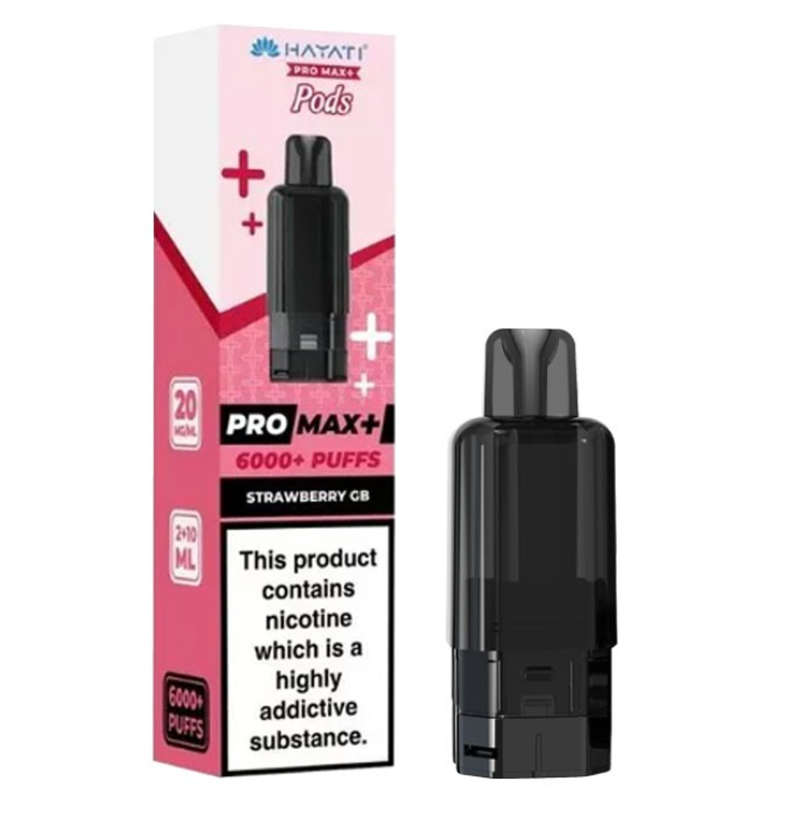 Hayati Pro Max+ Pre-Filled Pod Kit (Pack of 5) - STRAWBERRY GB