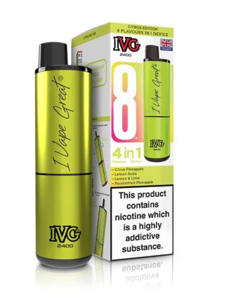 IVG 2400 PUFFS PRE-FILLED POD KIT (PACK OF 5) CITRUS MIX