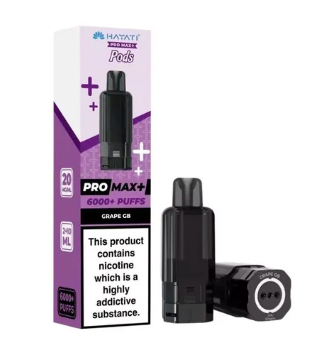Hayati Pro Max+ Replacement Pods (Pack of 5) - Grape GB