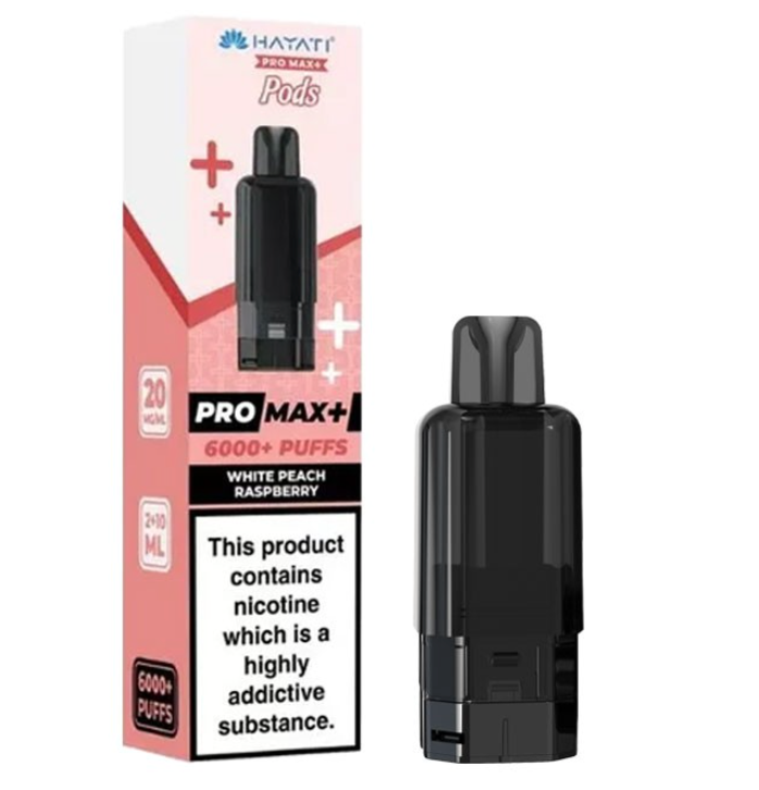 Hayati Pro Max+ Replacement Pods (Pack of 5) - White Peach Raspberry