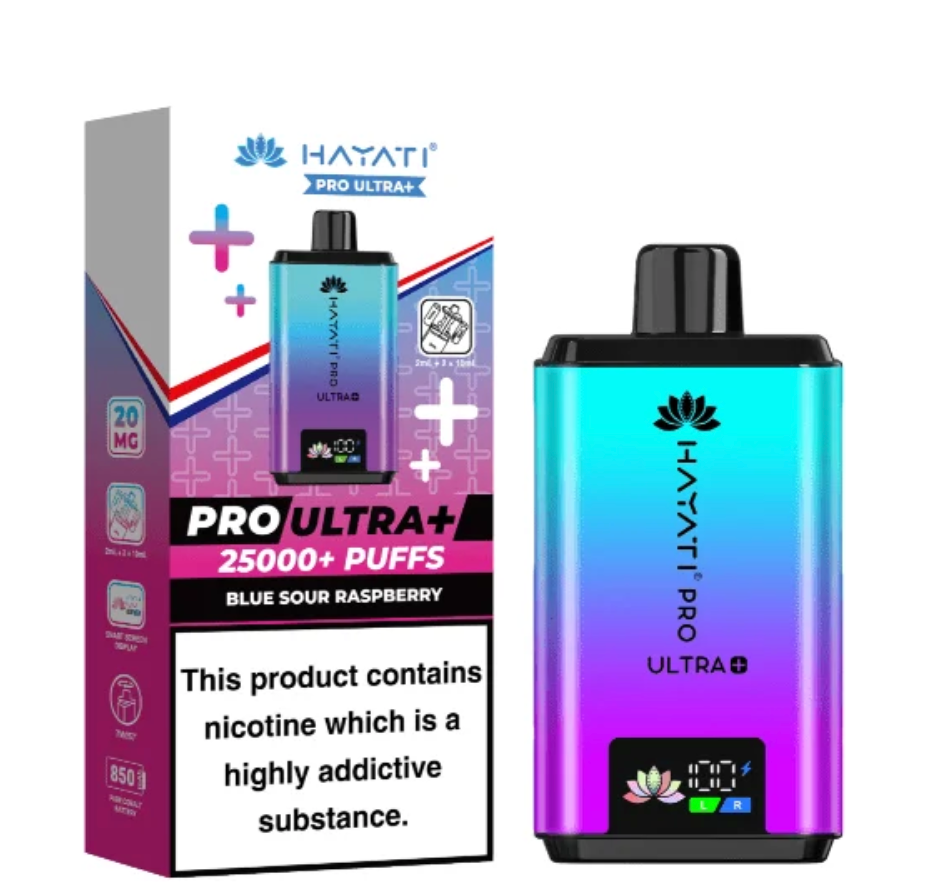 Hayati Pro Ultra 25K Pre-filled Pod Kit (Pack of 5) - Blue Sour Raspberry