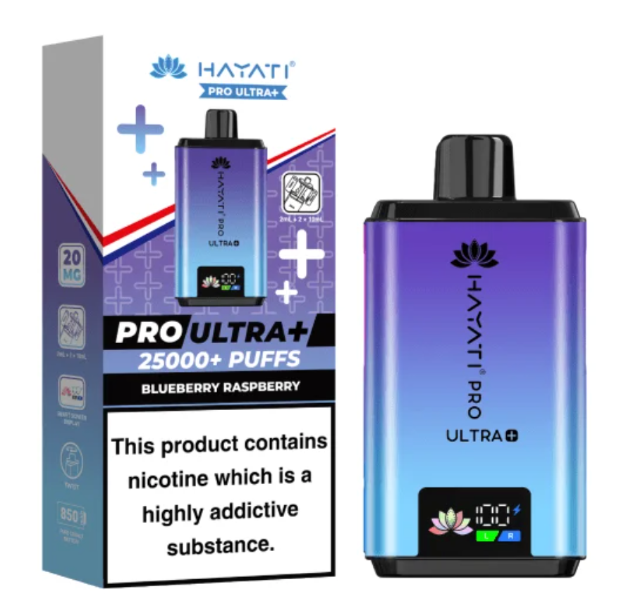 Hayati Pro Ultra 25K Pre-filled Pod Kit (Pack of 5) - Blueberry Raspberry