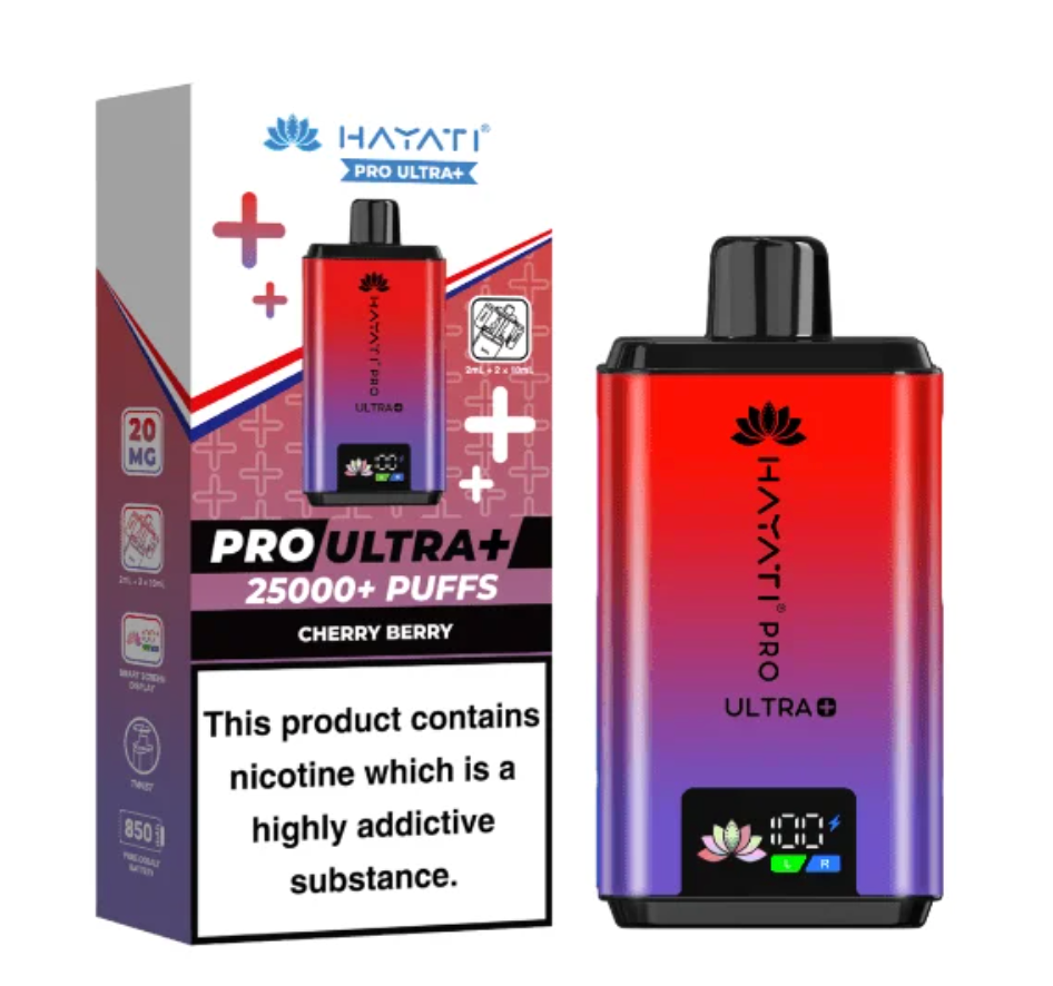 Hayati Pro Ultra 25K Pre-filled Pod Kit (Pack of 5) - Cherry Berry