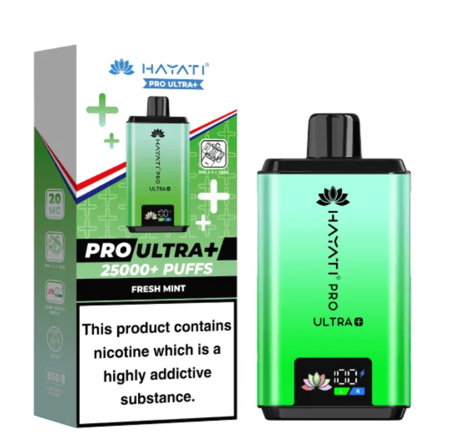 Hayati Pro Ultra 25K Pre-filled Pod Kit (Pack of 5) - Fresh Mint