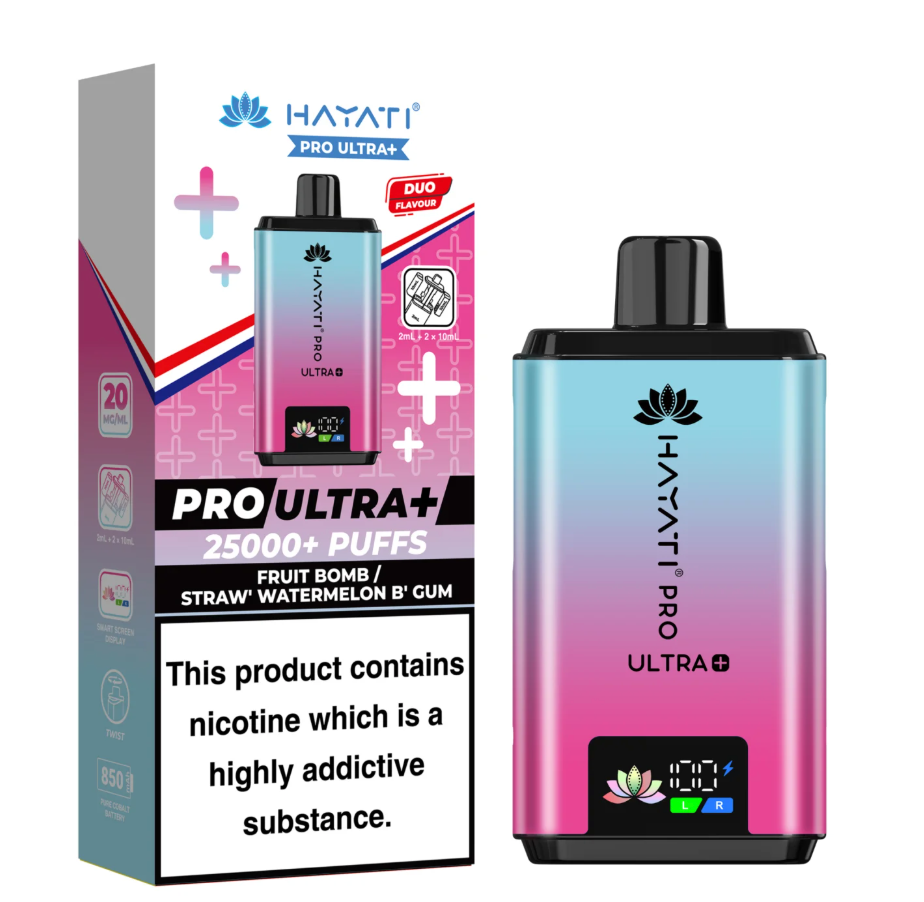 Hayati Pro Ultra 25K Pre-filled Pod Kit (Pack of 5) - Fruit Bomb / Strawberry Watermelon Bubblegum