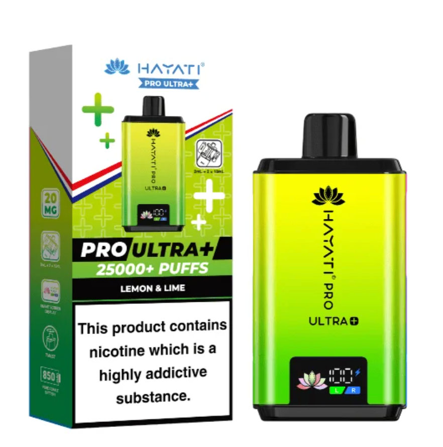 Hayati Pro Ultra 25K Pre-filled Pod Kit (Pack of 5) - Lemon & Lime