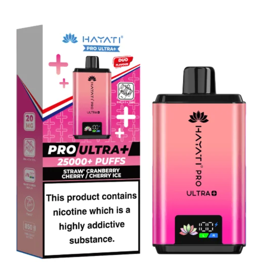 Hayati Pro Ultra 25K Pre-filled Pod Kit (Pack of 5) - Strawberry Cranberry Cherry / Cherry Ice