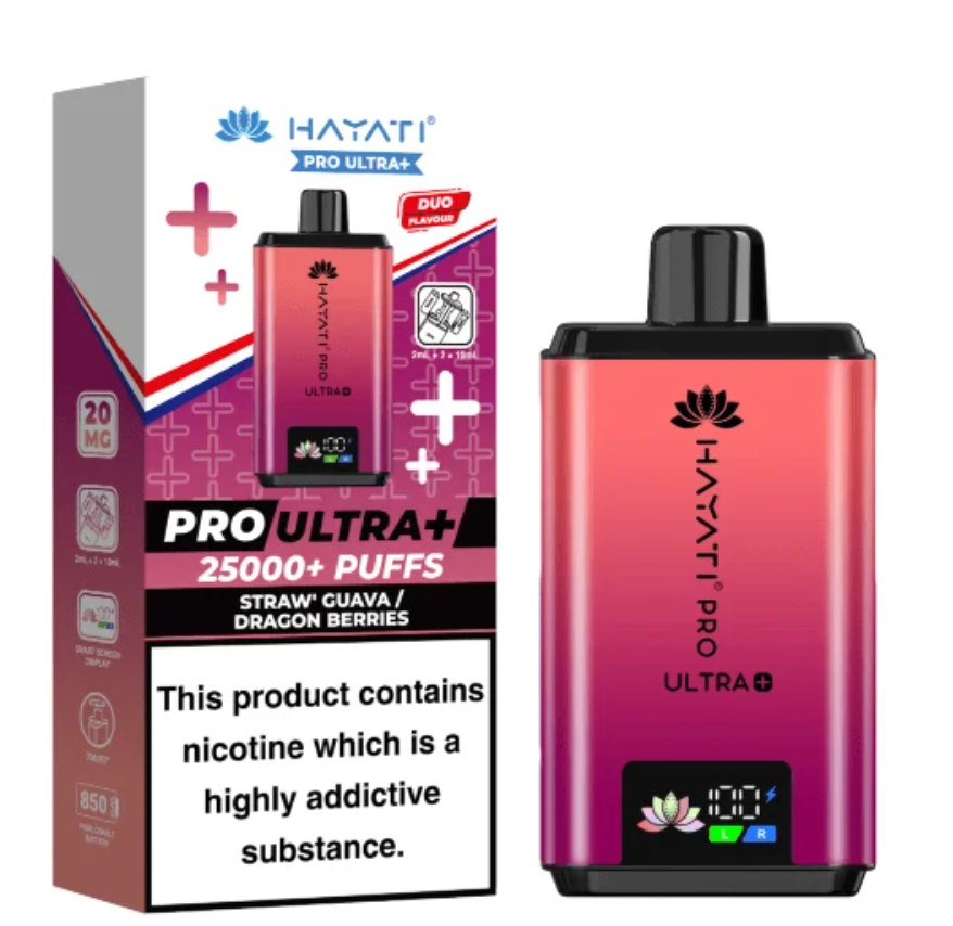 Hayati Pro Ultra 25K Pre-filled Pod Kit (Pack of 5) - Strawberry Guava / Dragon Berries