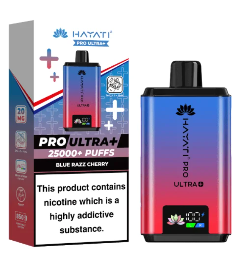 Hayati Pro Ultra 25K Pre-filled Pod Kit (Pack of 5) - Blue Razz Cherry