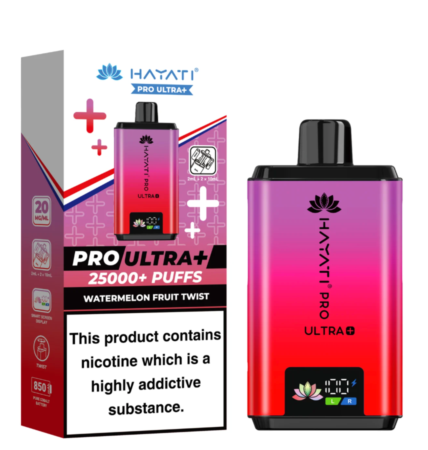 Hayati Pro Ultra 25K Pre-filled Pod Kit (Pack of 5) - Watermelon Fruit Twist
