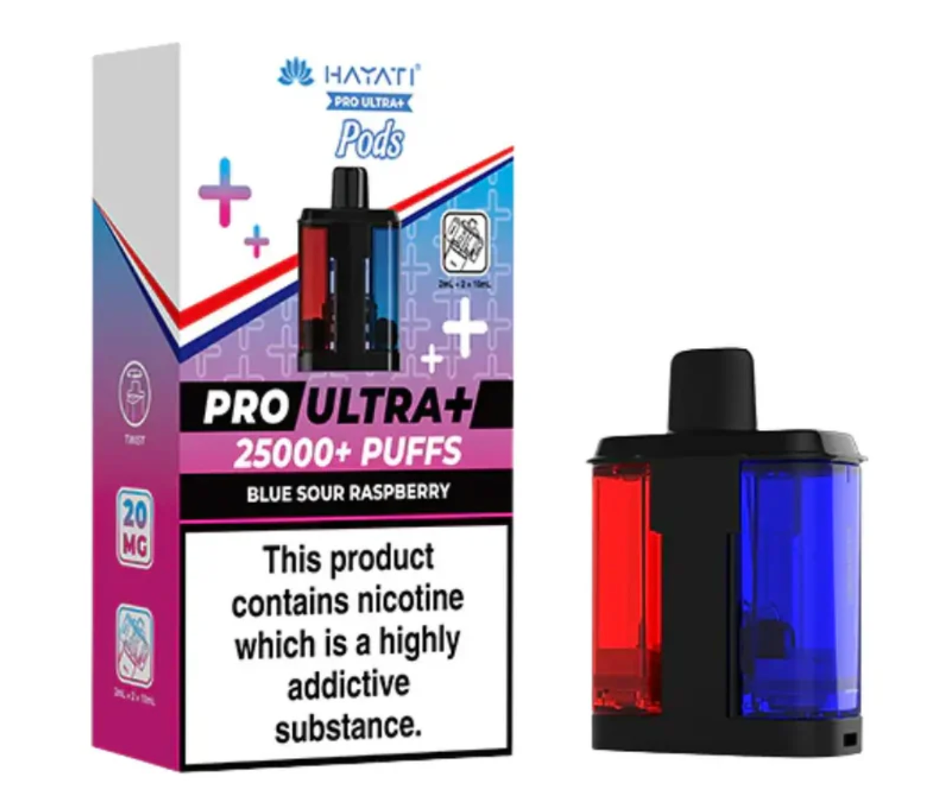Hayati Pro Ultra 25K Replacement Pods (Pack of 5) - Blue Sour Raspberry