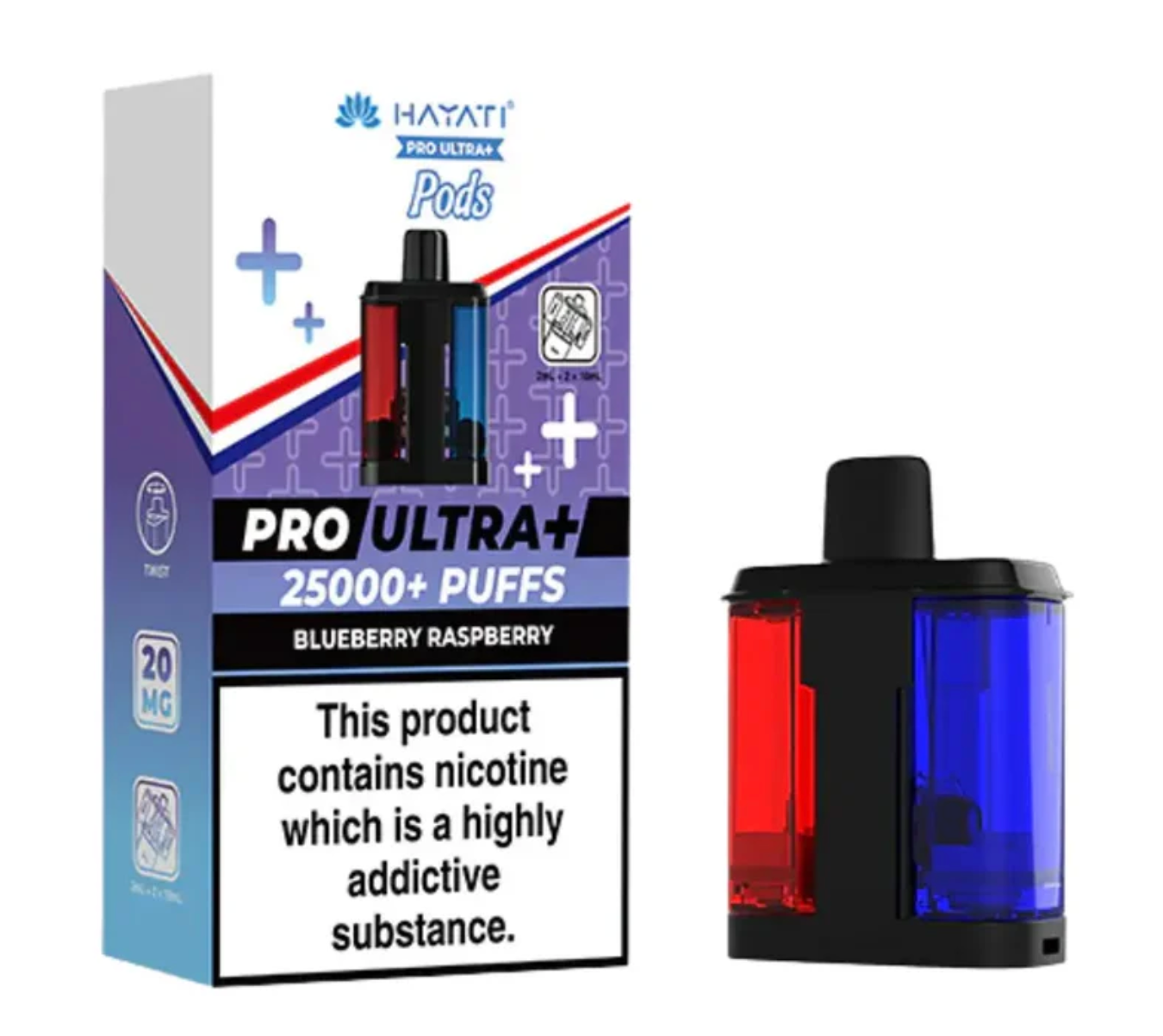 Hayati Pro Ultra 25K Replacement Pods (Pack of 5) - Blueberry Raspberry