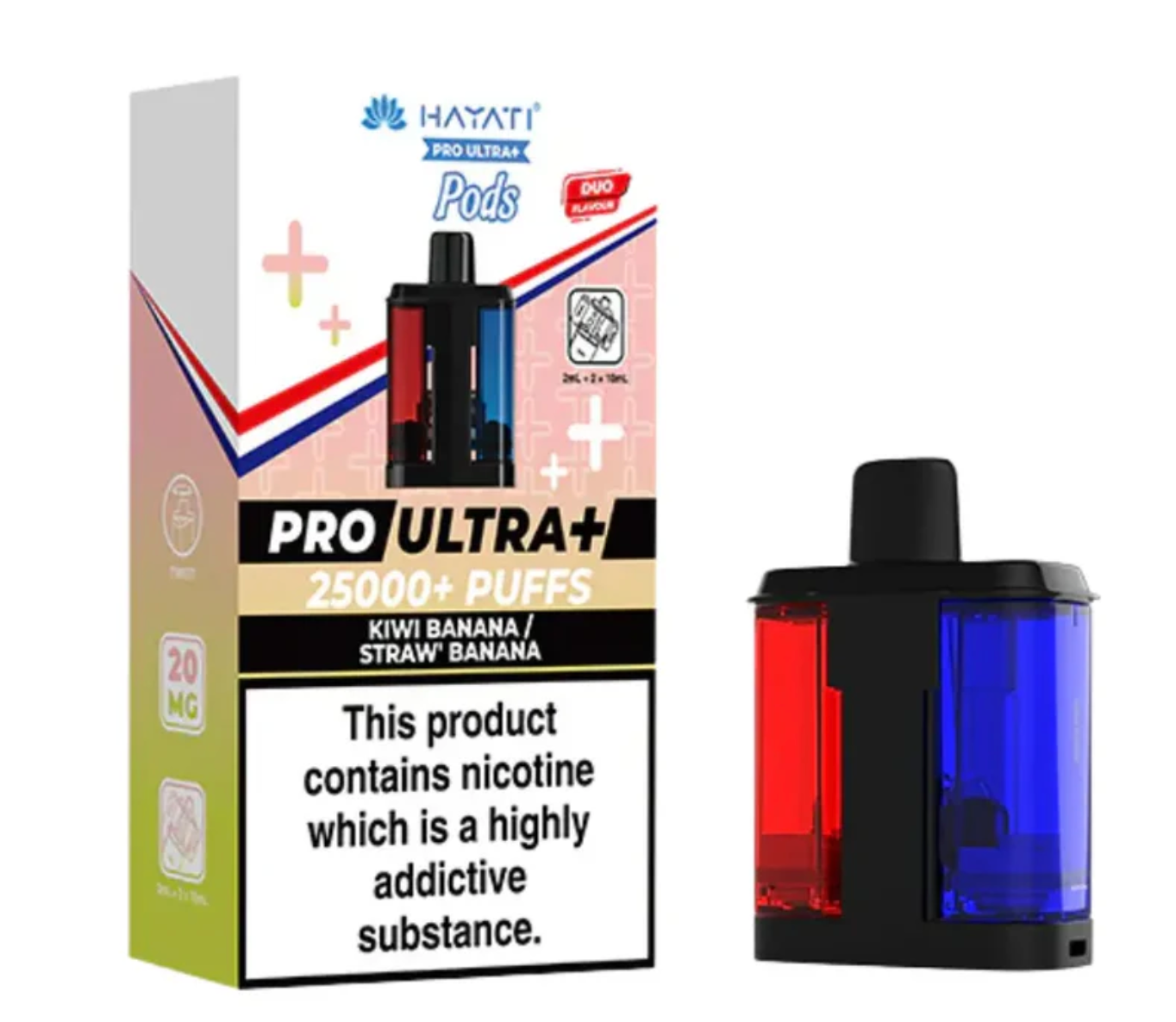 Hayati Pro Ultra 25K Replacement Pods (Pack of 5) - Kiwi Banana / Strawberry Banana