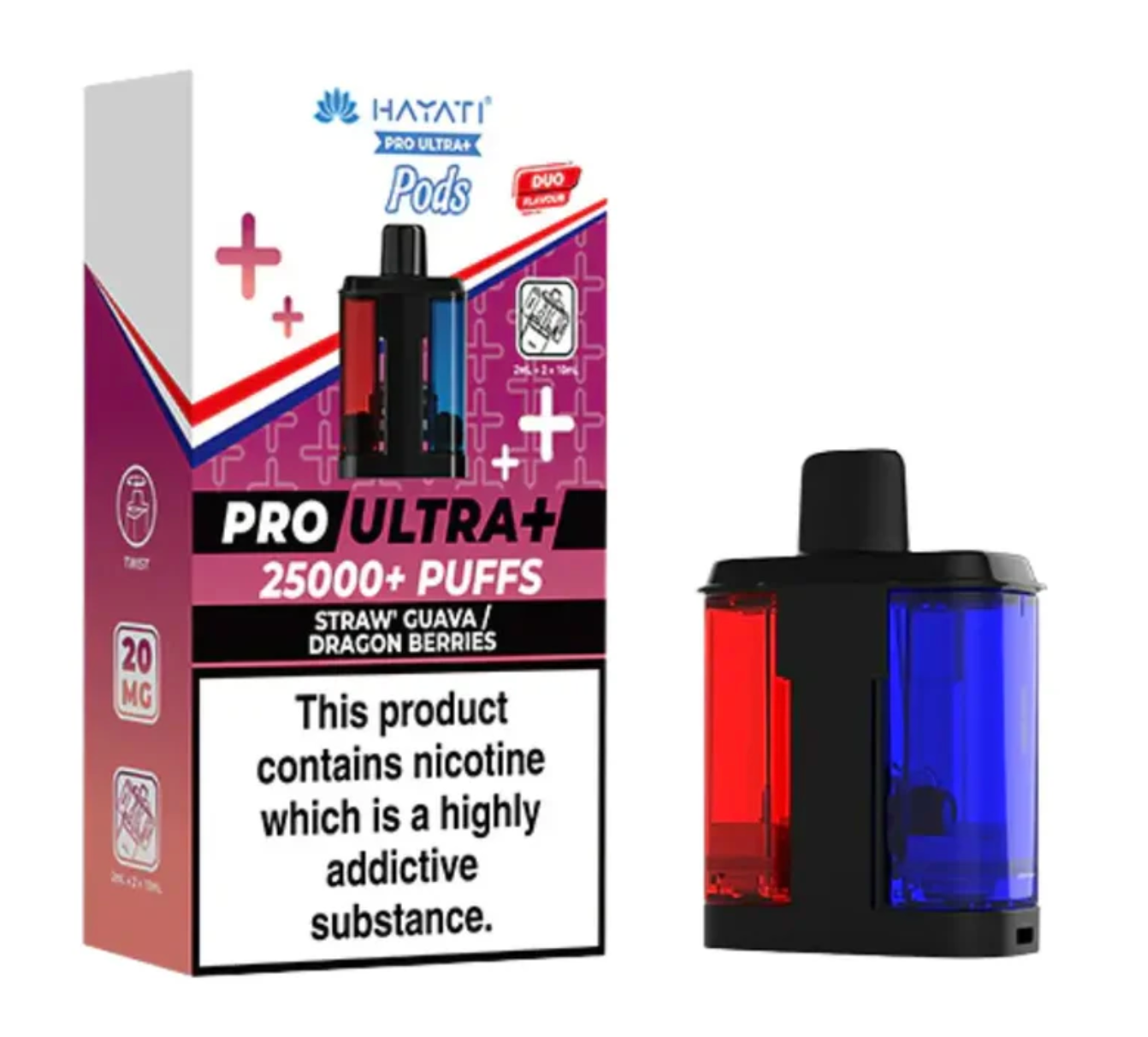 Hayati Pro Ultra 25K Replacement Pods (Pack of 5) - Strawberry Guava / Dragon Berries