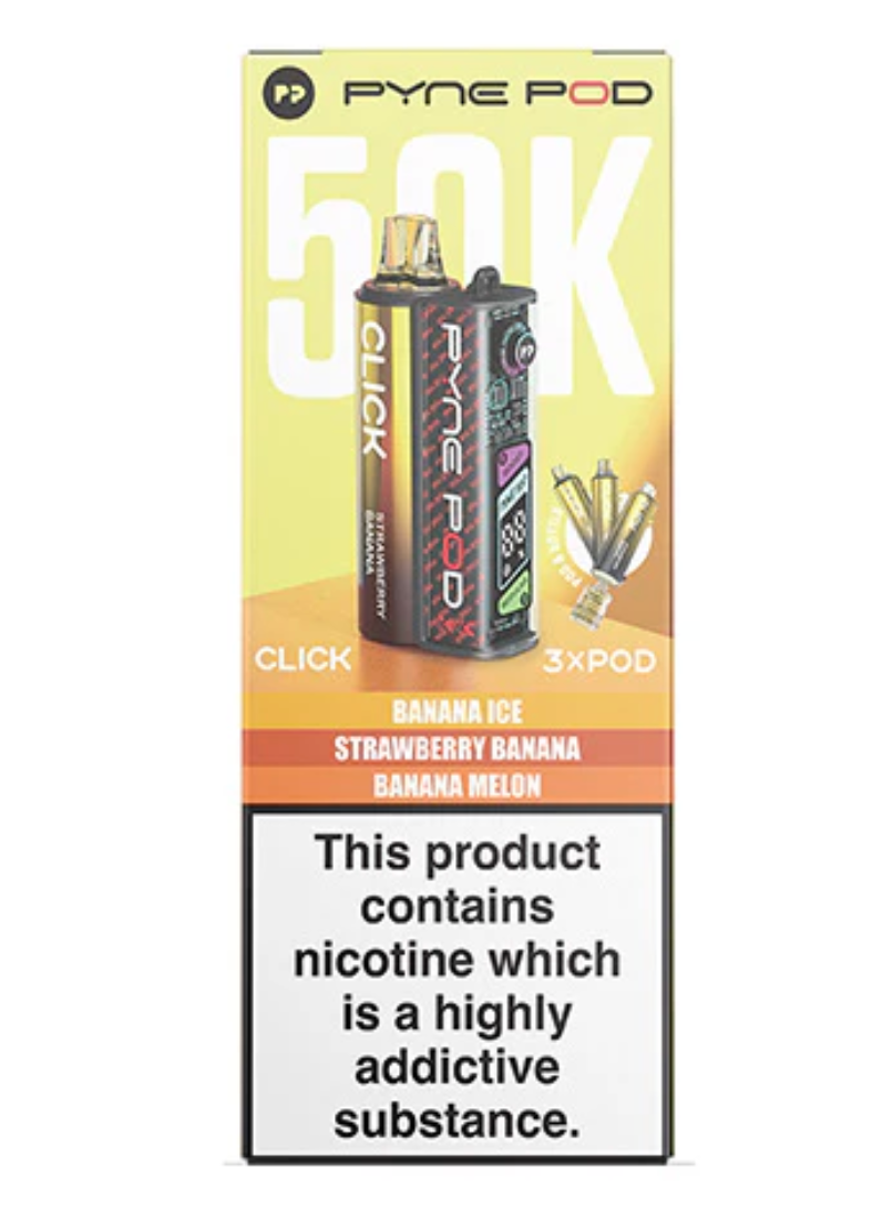 Pyne Pod Click 50K Pre-Filled Pod Kit (Pack of 5) - Banana Edition