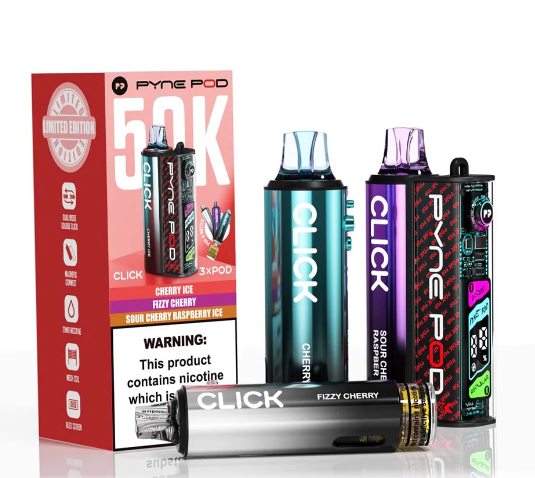 Pyne Pod Click 50K Pre-Filled Pod Kit (Pack of 5) - Cherry Edition
