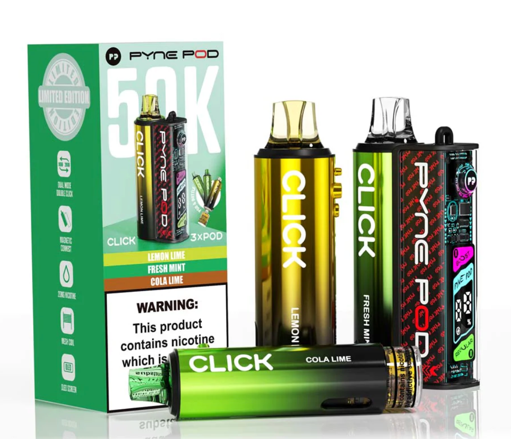 Pyne Pod Click 50K Pre-Filled Pod Kit (Pack of 5) - Green Edition