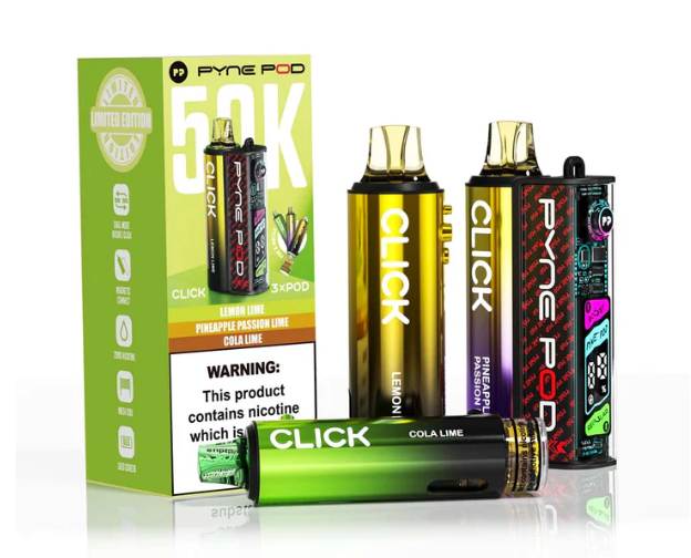 Pyne Pod Click 50K Pre-Filled Pod Kit (Pack of 5) - Lime Edition
