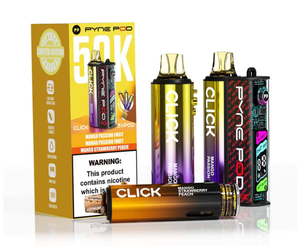 Pyne Pod Click 50K Pre-Filled Pod Kit (Pack of 5) - Mango Edition