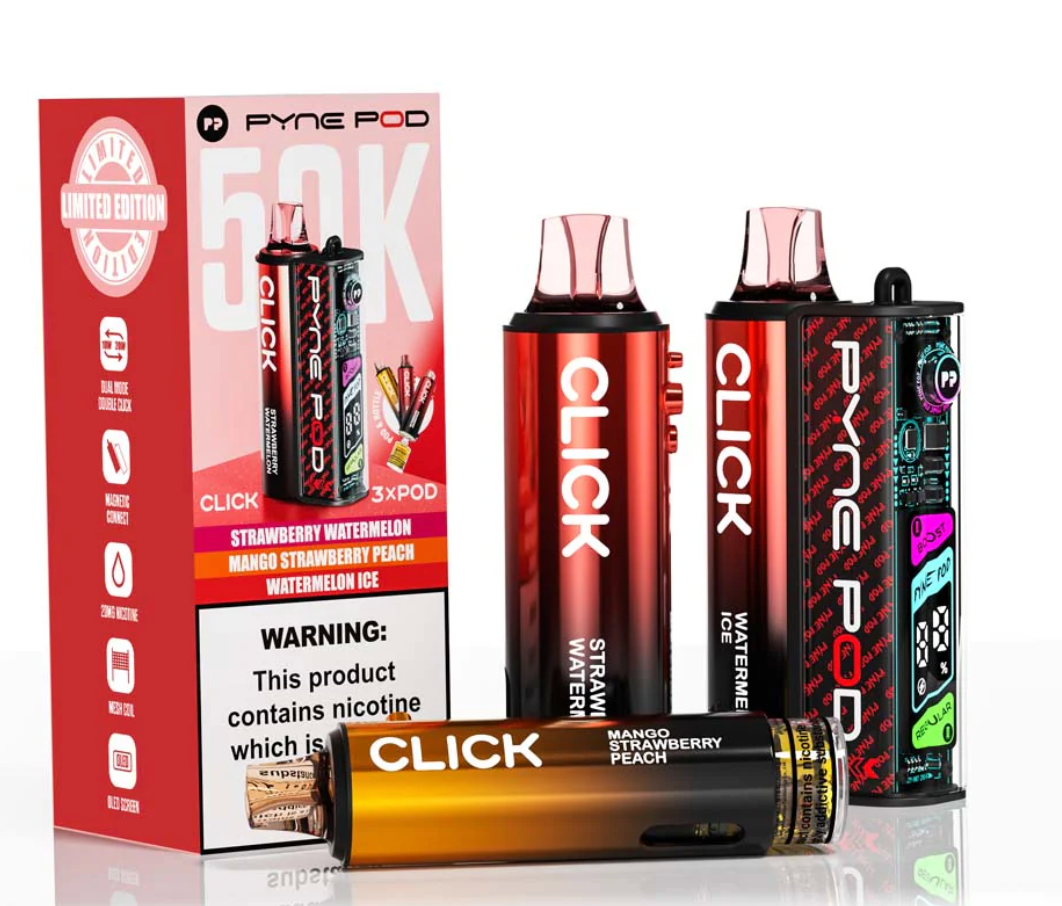 Pyne Pod Click 50K Pre-Filled Pod Kit (Pack of 5) - Red Edition