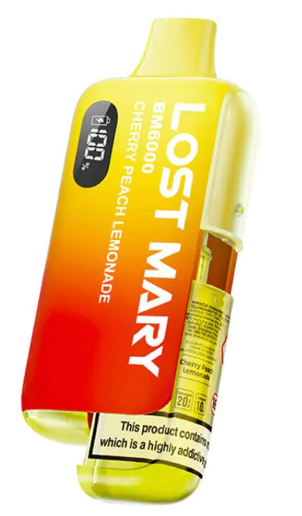 Lost Mary BM6000 Pre-Filled Pod Kit (Pack of 5) - Cherry Peach Lemonade