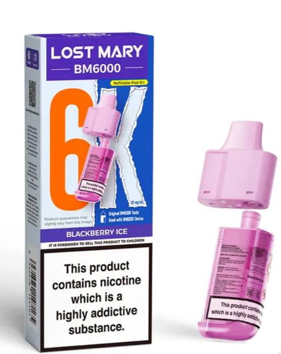 Lost Mary BM6000 Replacement Pods (Pack of 5) - Blackberry Ice